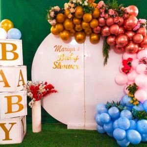 Celebration Stage Lighting & Floral Arch - Raj Event & Decoration Amreli